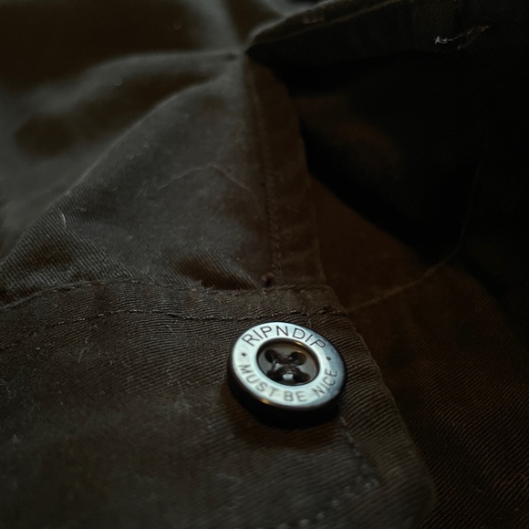 Ripndip Flower Burst Cotton Work Shirt Black - Picture 7 of 10